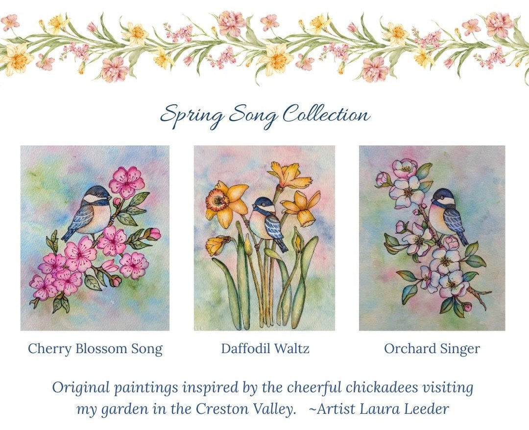 Painting Spring’s First Chickadees
