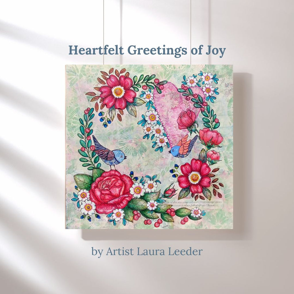 Heartfelt Greetings Of Joy 12x12 Original Painting