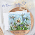 Patchwork Chicks Frolicking in the Daisies 5x7 Art Card