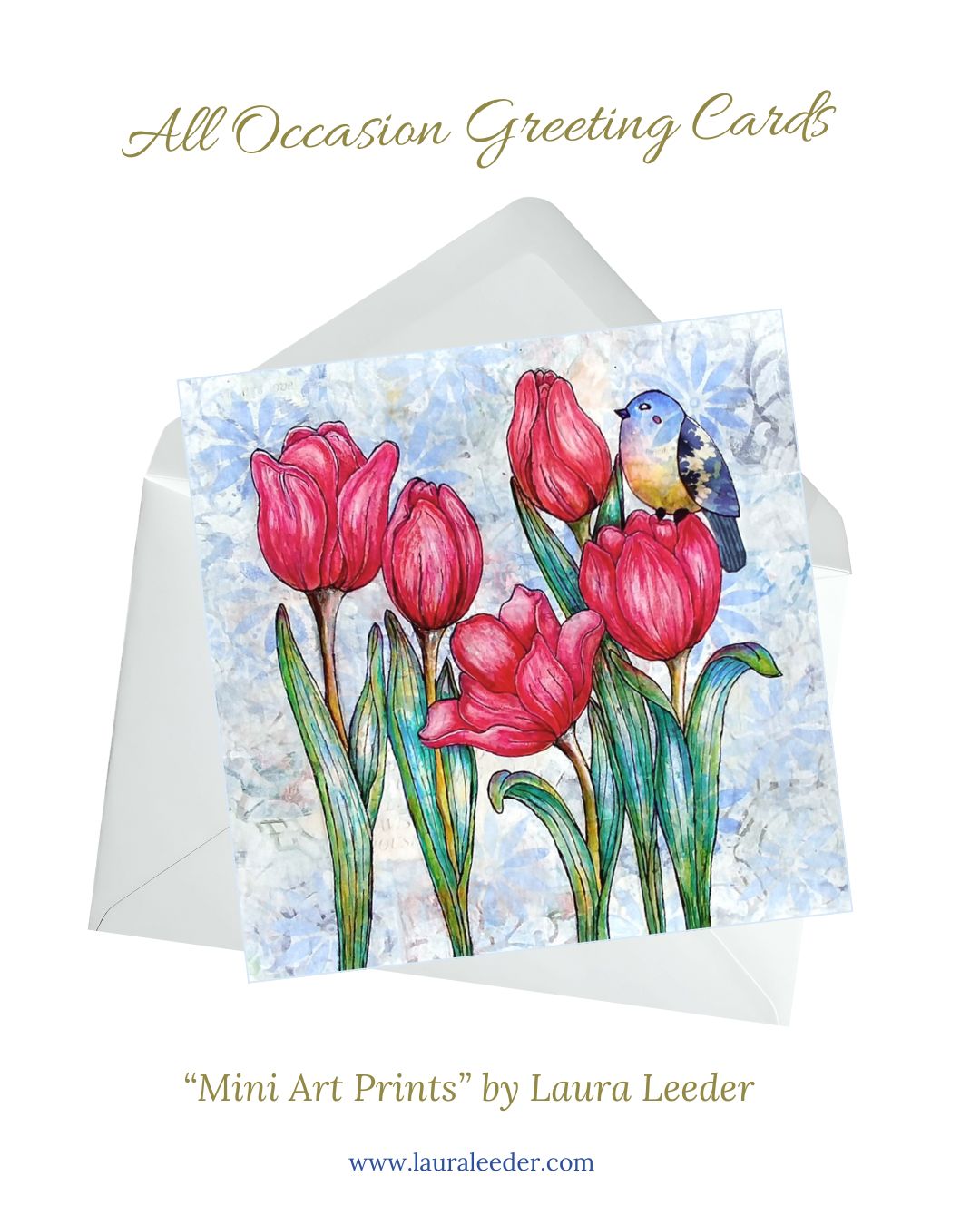 The Arrival Of The Bluebird 5.5x5.5  Art Card