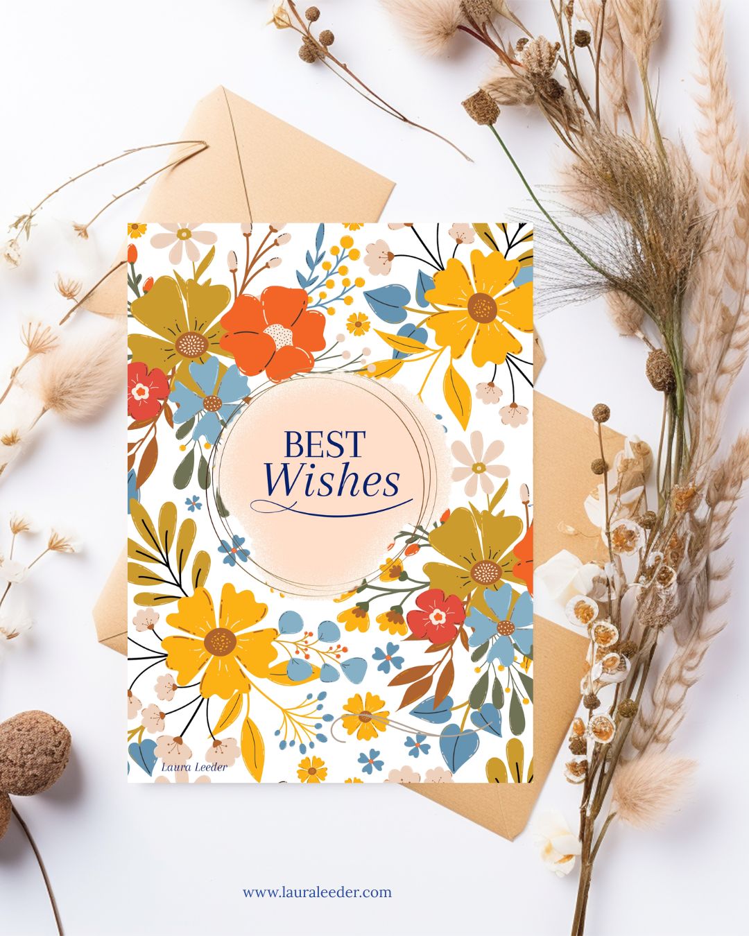 Best Wishes 5×7 Art Card