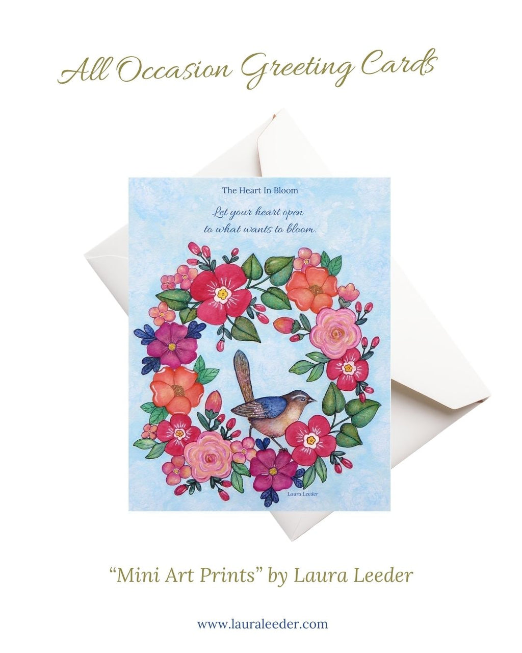 Heart In Bloom 5x7 Art Card