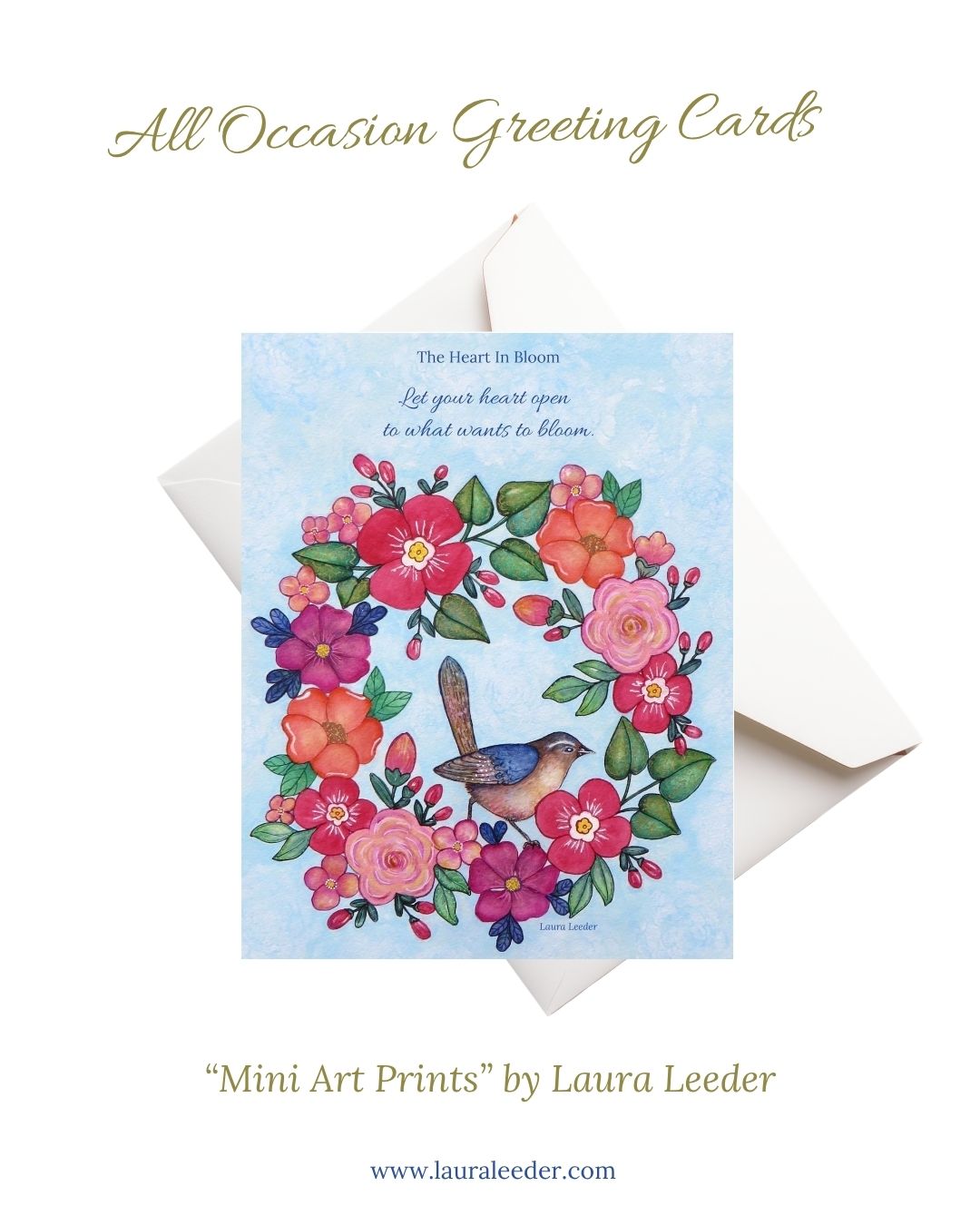 Heart In Bloom 5x7 Art Card