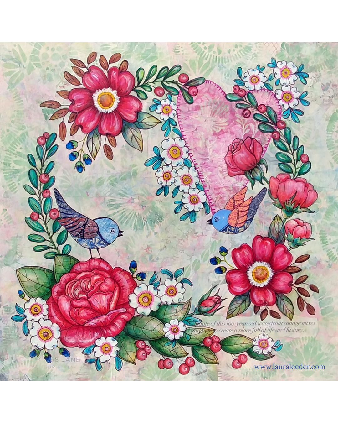Heartfelt Greetings Of Joy 12x12 Original Painting