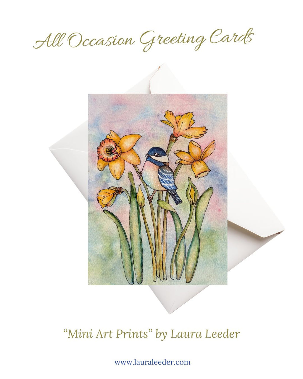 Daffodil Waltz 5x7 Art Card