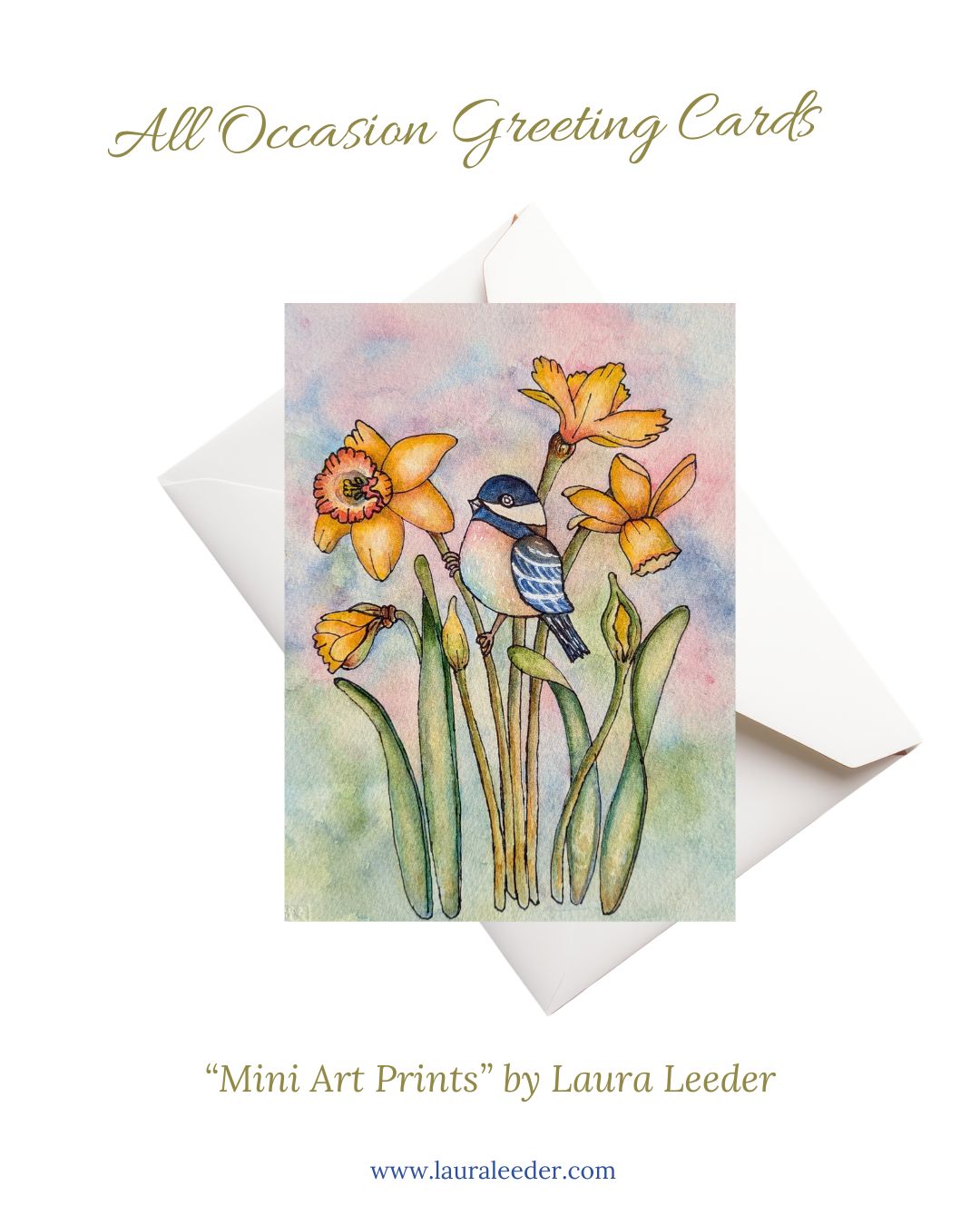 Daffodil Waltz 5x7 Art Card