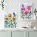 Songbirds In The Peonies 14x11 Original Painting