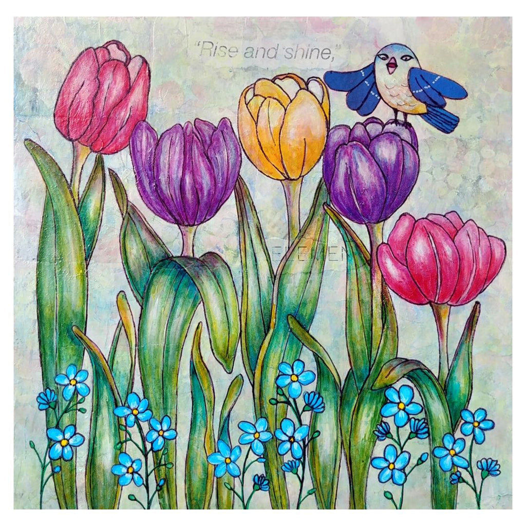 A New Day Begins 8x8 Original Painting