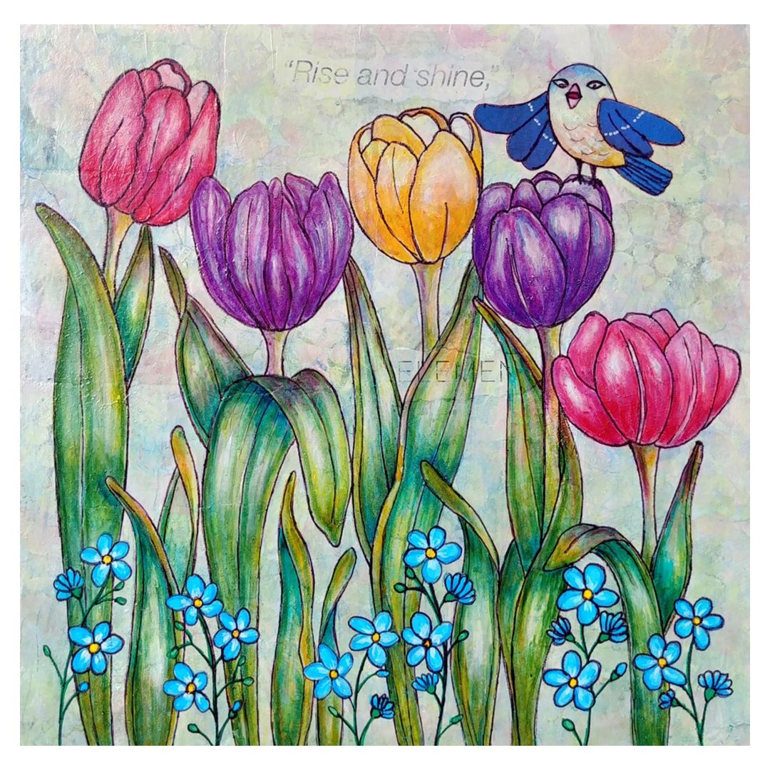 A New Day Begins 8x8 Original Painting