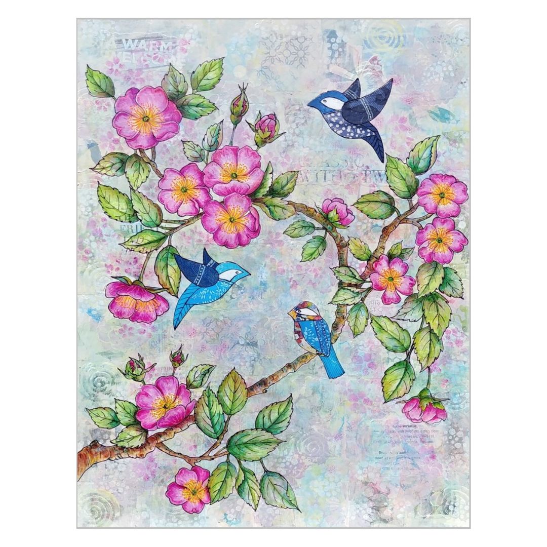 A Warm Rosy Welcome 16x12 Original Original Painting