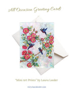 Greetings In The Red Roses 5x7 Art Card