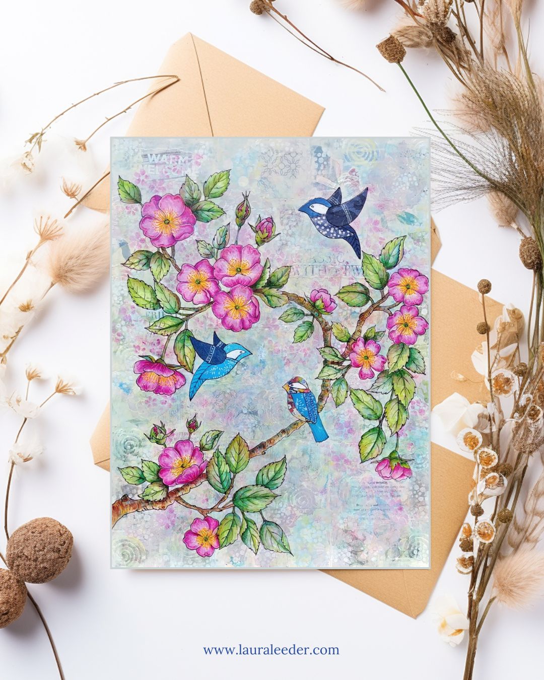 A Warm And Rosy Welcome 5x7 Art Card