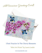 Songbirds In The Cherry Blossoms 5x7 Art Card