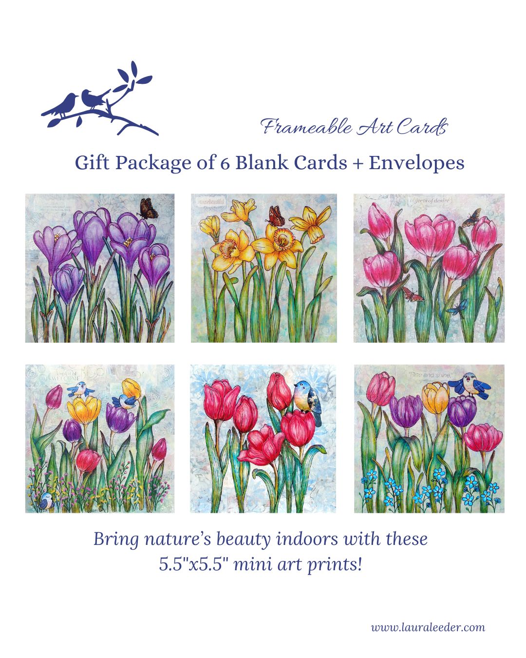 Gift Package 2 ~ Six Square Frameable Art Cards