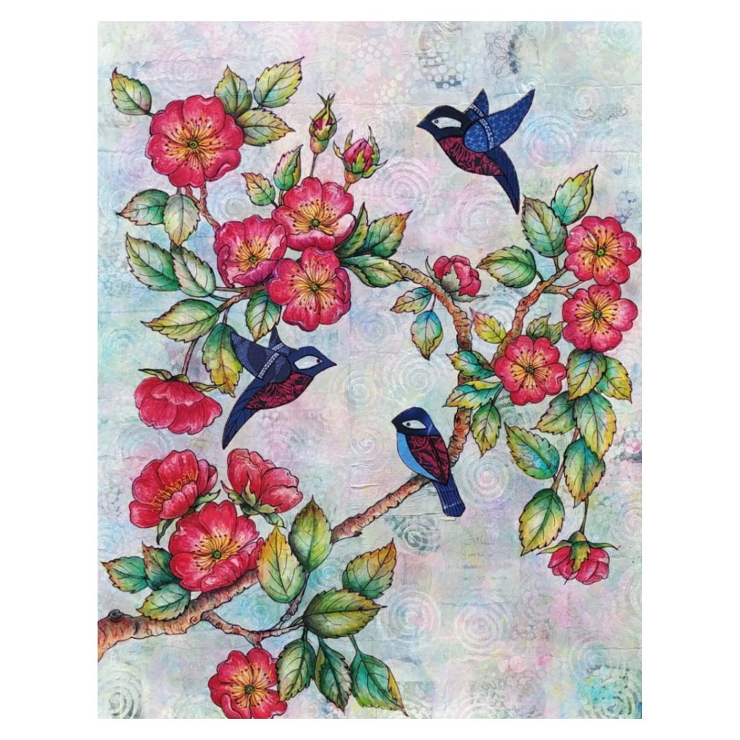 Greetings in the Red Roses 16x12 Original Original Painting