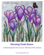 Morning Cloak Kisses  8x8 Original Painting