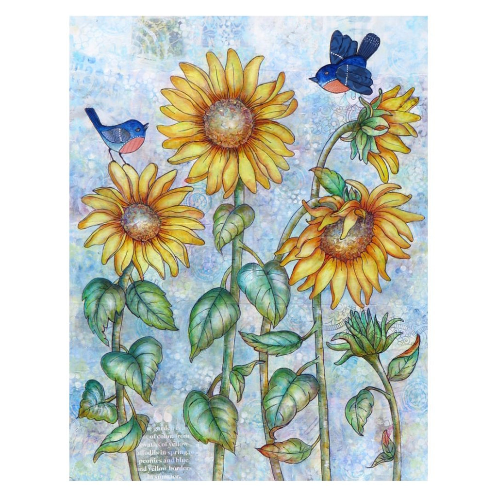 Sunflower Serenade 14x11 Original Painting